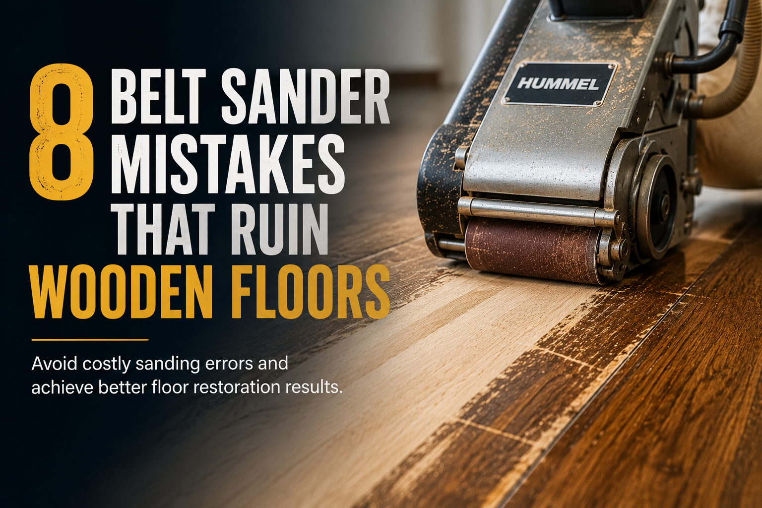 8 Belt Sander Mistakes That Ruin Wooden Floors