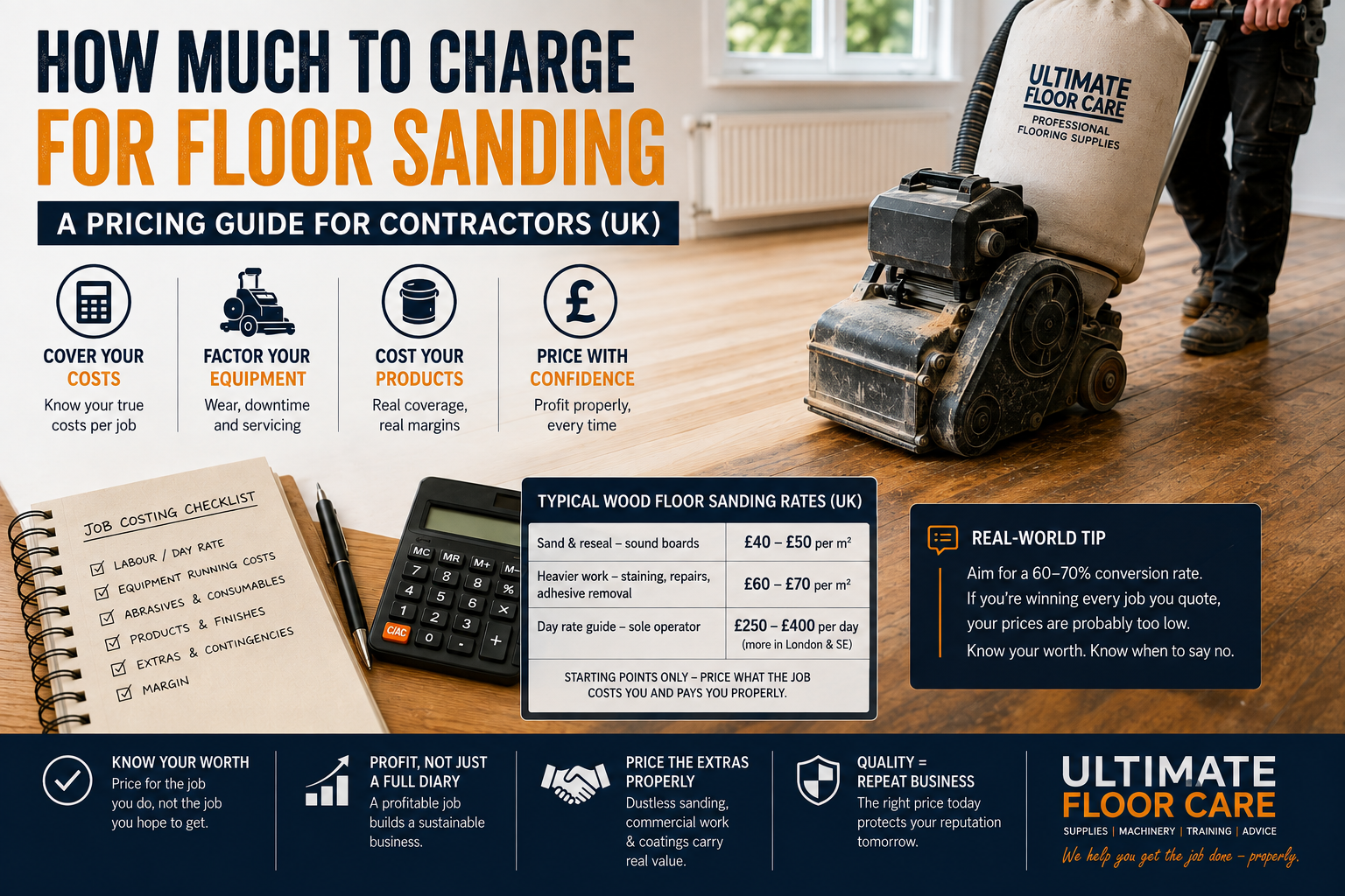 How Much to Charge for Floor Sanding: A Pricing Guide for Contractors (UK)