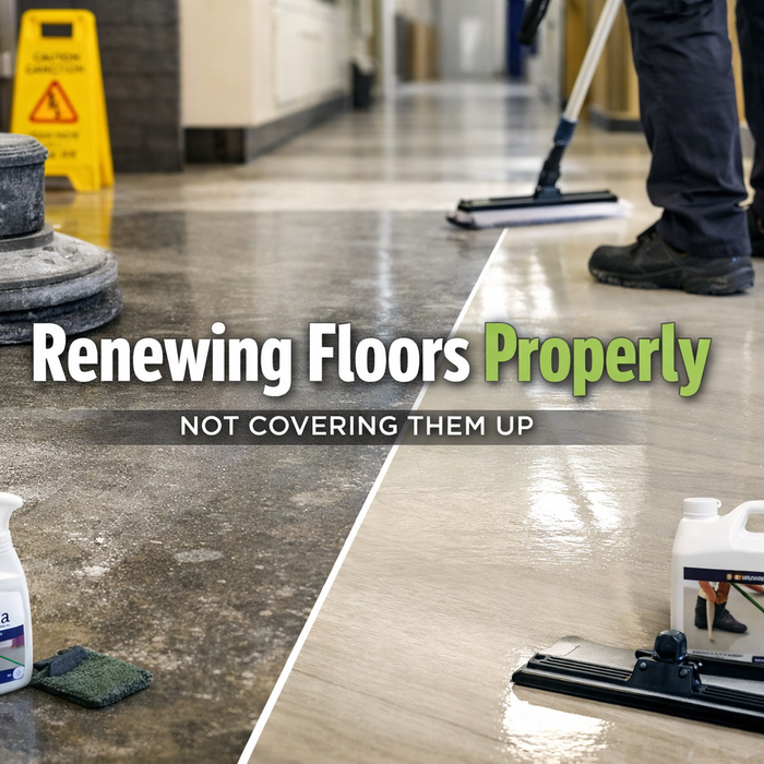 Renewing LVT, PVC and Rubber Floors Properly, Not Covering Them Up